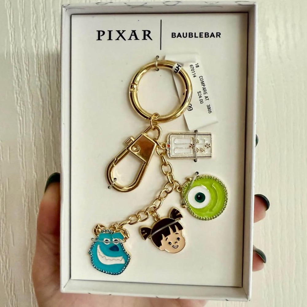 Disney Pixar Monsters Inc Baublebar Bag Charm Keychain